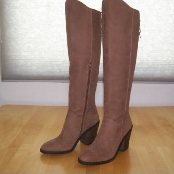 Lucky Brand Shoes - NIB Lucky Brand “Pembe” Leather Knee High Boots With Tie On Back Size 8 1/2